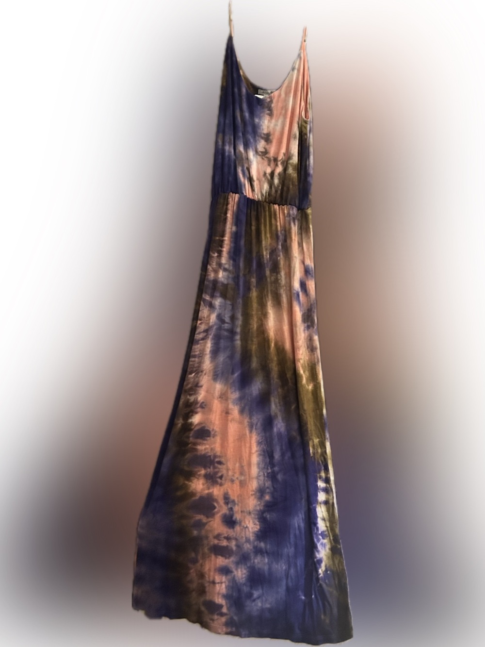 White Birch Women Multicolor Rayon Scoop Neck Sleeveless Long Maxi Dress Size XL